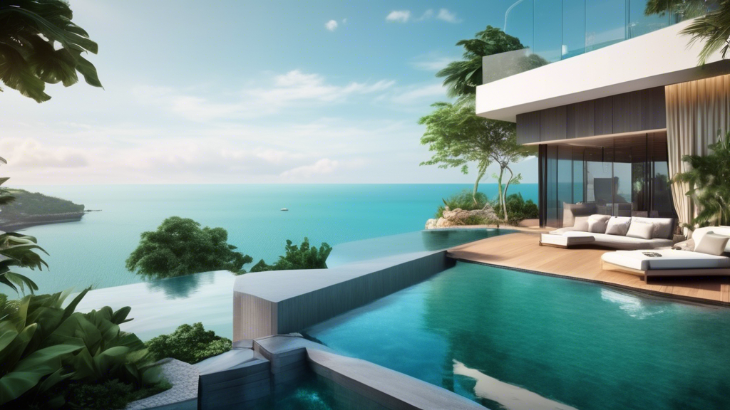 ## DALL-E Prompts for Homes for Sale in Pattaya, Thailand:nn**Option 1: Focus on luxury and ocean views**nnA luxurious modern villa perched on a cliff overlooking the turquoise waters of Pattaya Bay, Thailand. Lush tropical foliage surrounds the infinity pool, with a For Sale sign in the foreground. Hyperrealistic, 8k.nn**Option 2: Highlight the tropical and affordable aspect**nnA charming bungalow nestled amongst palm trees and vibrant tropical flowers in Pattaya, Thailand. A For Sale sign hangs on a wooden fence, with the shimmering ocean visible in the distance. Dreamlike and inviting.nn**Option 3: Emphasize the city and nightlife**nnA stylish condominium with floor-to-ceiling windows offering panoramic views of Pattaya's glittering cityscape at night. A For Sale banner hangs on the building facade. Modern and vibrant.nn**Option 4: Showcase a unique feature of Pattaya homes**nnA traditional Thai style house with intricate wood carvings and a red tile roof, surrounded by a serene water garden in Pattaya, Thailand. A discreet For Sale sign is placed in the garden. Peaceful and elegant.