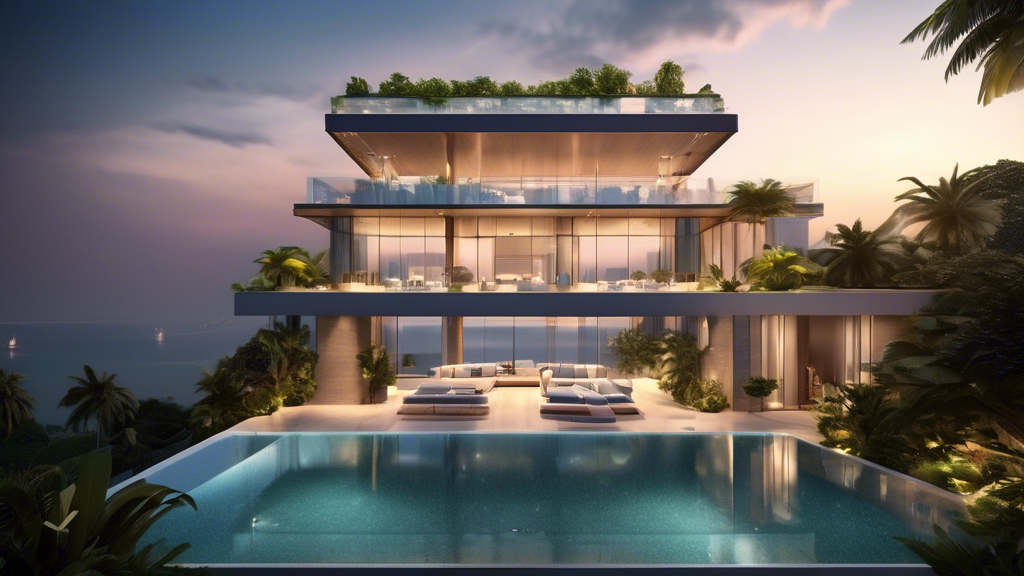 Here are some DALL-E prompts related to Pattaya Real Estate:nn**Focusing on Luxury:**nn* **A hyperrealistic DALL-E render of a modern, infinity pool villa overlooking Pattaya Bay at sunset, with lush tropical foliage and the city lights twinkling in the distance.**n* **An opulent condominium interior in Pattaya, Thailand, featuring floor-to-ceiling windows with panoramic ocean views, minimalist design, and high-tech amenities.**nn**Highlighting Variety and Location:**nn* **A split-screen DALL-E image showcasing the diversity of Pattaya real estate: one side with a serene beachfront villa and the other a bustling city center condo with vibrant street life below.**n* **A whimsical, dreamlike illustration of iconic Pattaya landmarks blending into modern architectural structures, representing the growth of real estate in the area.**nn**Adding a Unique Twist:**nn* **A photorealistic DALL-E image of a robot real estate agent showing a virtual reality tour of a Pattaya property to a young couple on the beach.**n* **An isometric DALL-E illustration depicting a miniature Pattaya cityscape with various real estate options labeled, highlighting investment opportunities.** nn**Remember to be specific with your desired art style (e.g., photorealistic, illustration, painting) to guide DALL-E effectively.**