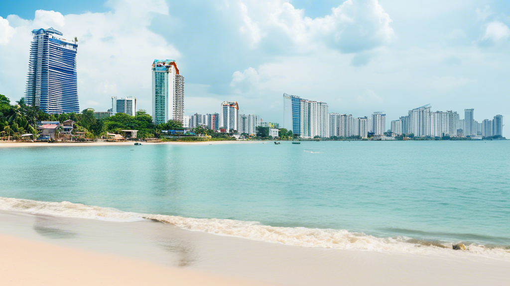 Here's a DALL-E prompt for an image related to this article:nnA panoramic view of Pattaya's skyline with modern high-rise condos along the beach, featuring a mix of luxury and affordable buildings. In the foreground, show a For Rent sign with price tags of varying sizes to represent different rental options. Include palm trees and the blue ocean to capture the tropical setting.