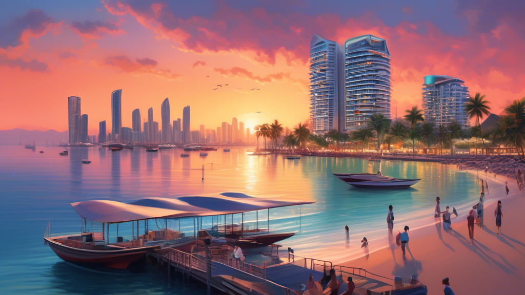 Here's a DALL-E prompt for an image related to this article:nnA modern, sleek condominium tower rising above Pattaya's beachfront skyline at sunset, with palm trees in the foreground and boats in the bay, showcasing the city's blend of real estate development and tropical paradise.